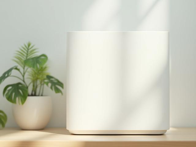 Advanced smart air purifier with a sleek, minimalist design.